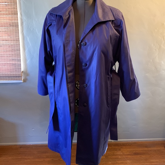 London Fog Purple Raincoat * 14 Petite - Picture 6 of 16